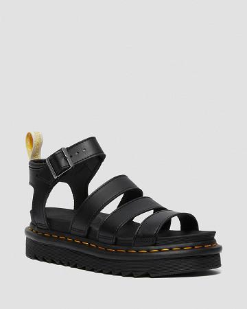 Dámské Sandály Gladiator Dr Martens Vegan Blaire Felix Černé | CZ 487ZUT
